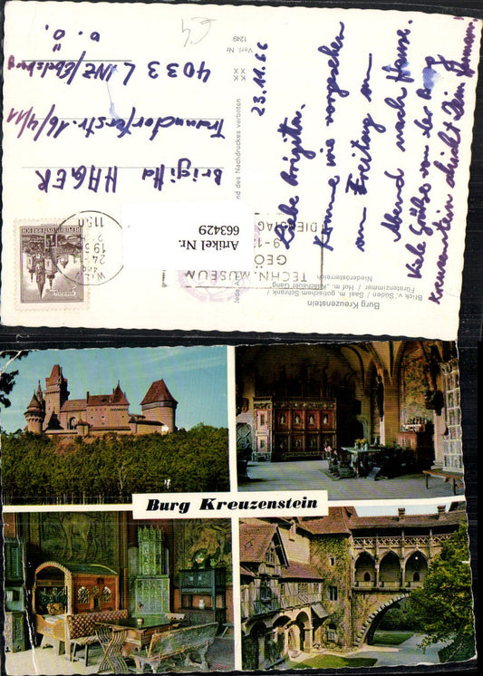 663429,Mehrbild Ak Leobendorf Burg Kreuzenstein Blick v. Süden Saal Fürstenzimmer