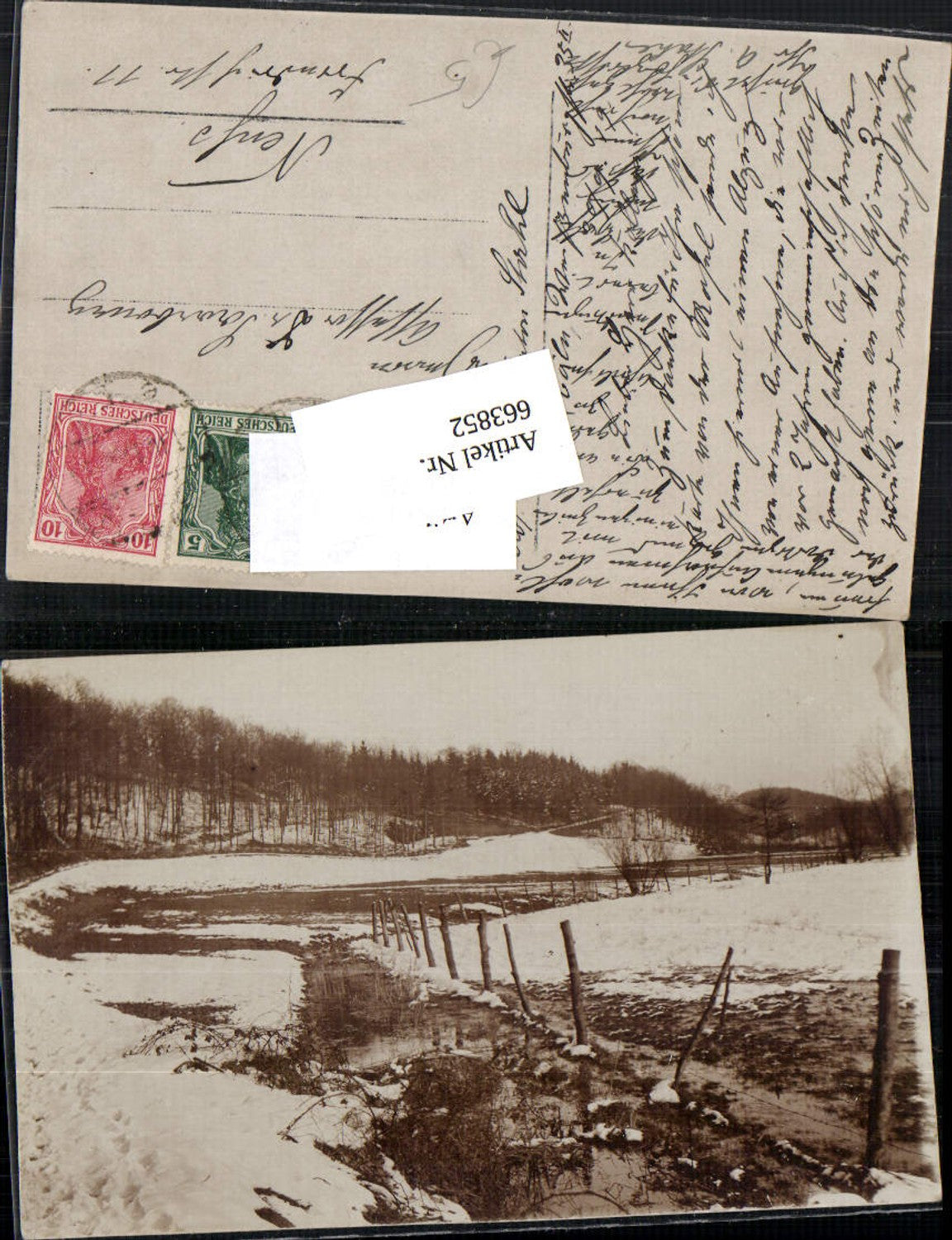 663852,Foto-AK Cöln Köln Umgebung Zaun Wald Moor