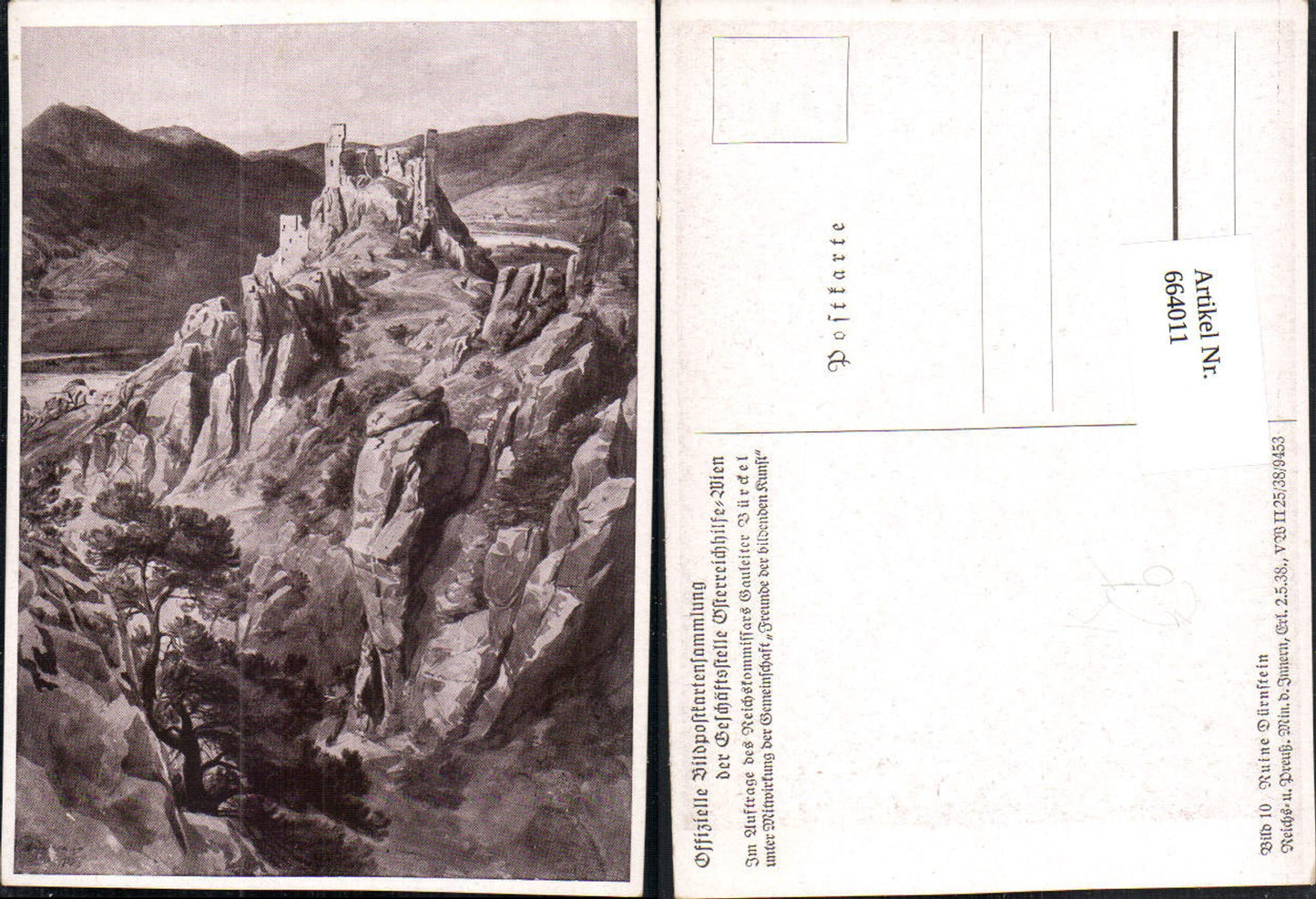 664011,Künstler AK Dürnstein in der Wachau