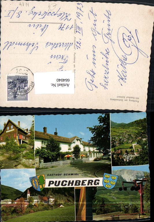 664040,Mehrbild Ak Puchberg a. Schneeberg mit Gasthof Schmirl