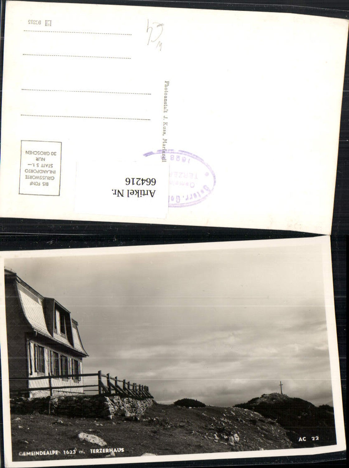 664216,Foto Ak Gemeindealpe Terzerhaus Mitterbach-Seerotte Mitterbach am Erlaufsee