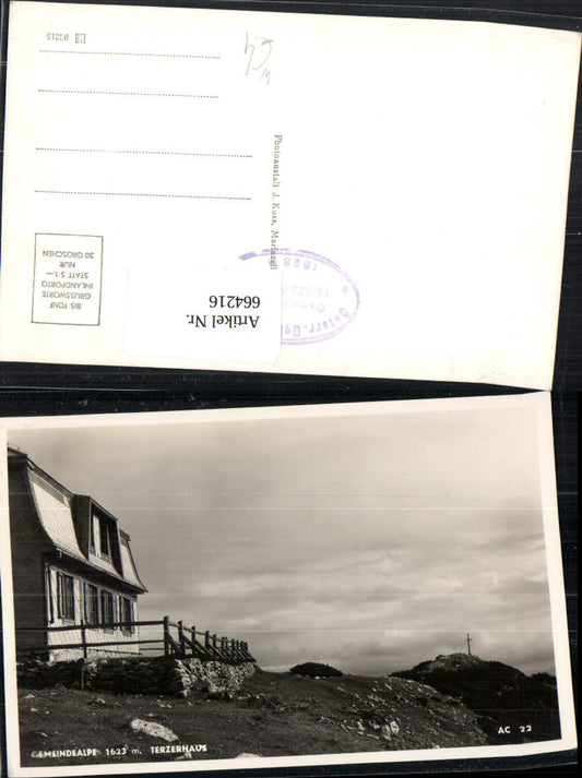 664216,Foto Ak Gemeindealpe Terzerhaus Mitterbach-Seerotte Mitterbach am Erlaufsee