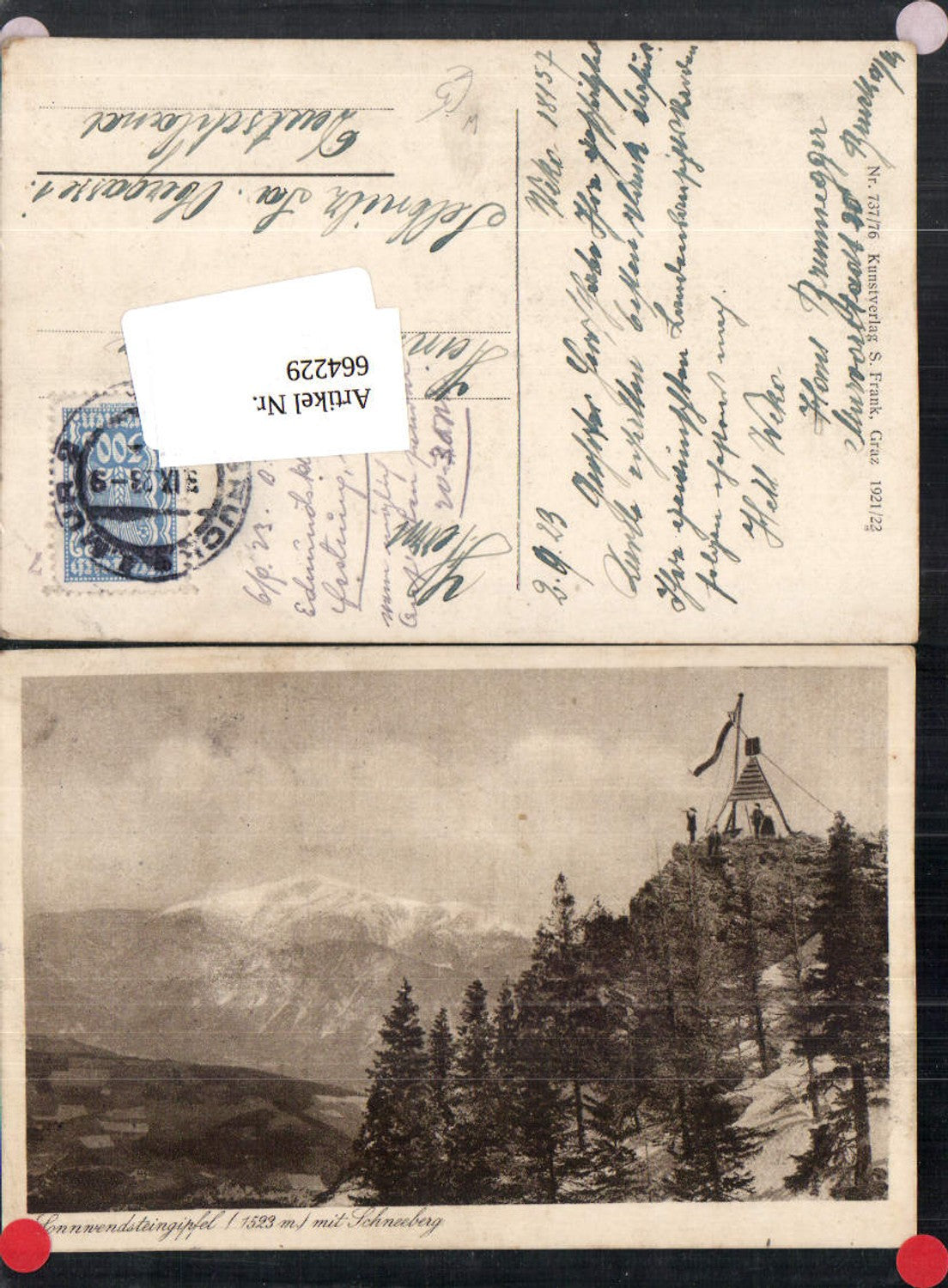 664229,Sonnwendsteingipfel m. Schneeberg Maria Schutz Schottwien