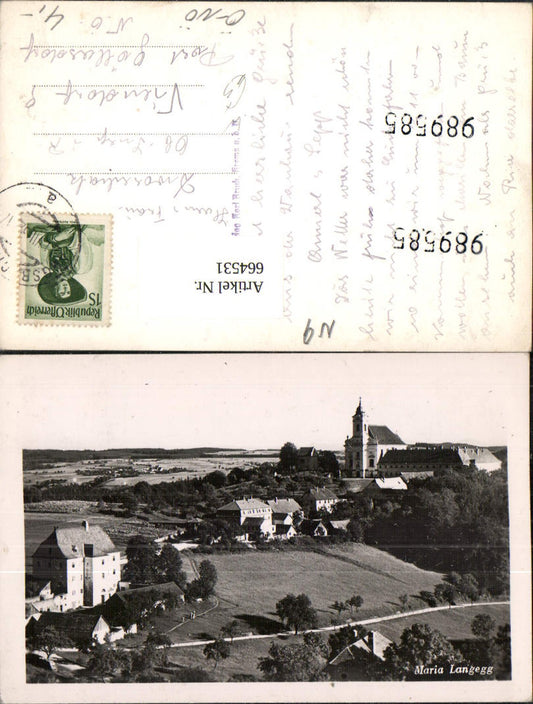 664531,Foto Ak Maria Langegg Bergern im Dunkelsteinerwald