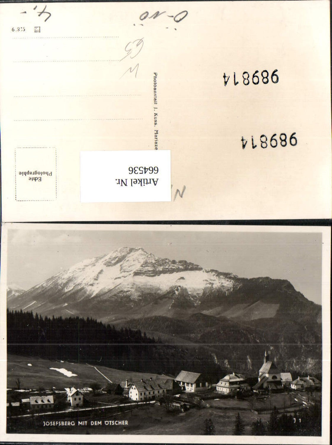 664536,Foto Ak Josefsberg mit Ötscher Annaberg
