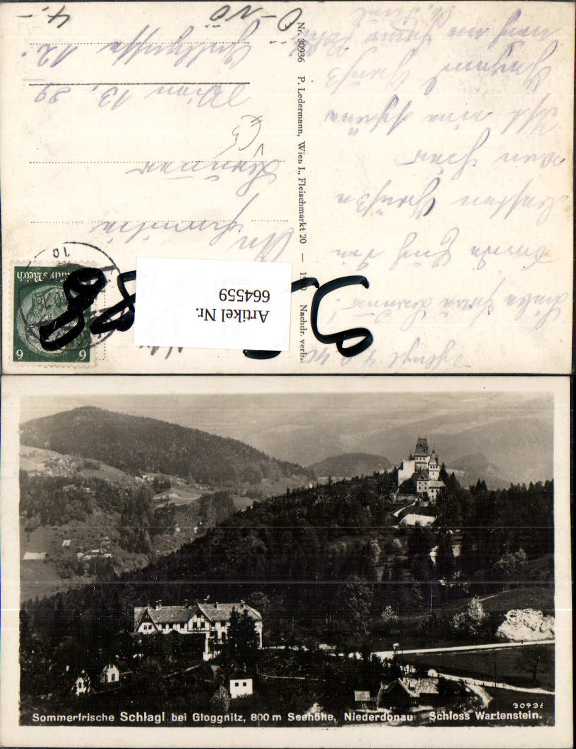 664559,Schlagl b. Gloggnitz Schloss Wartenstein pub P. Ledermann 30936