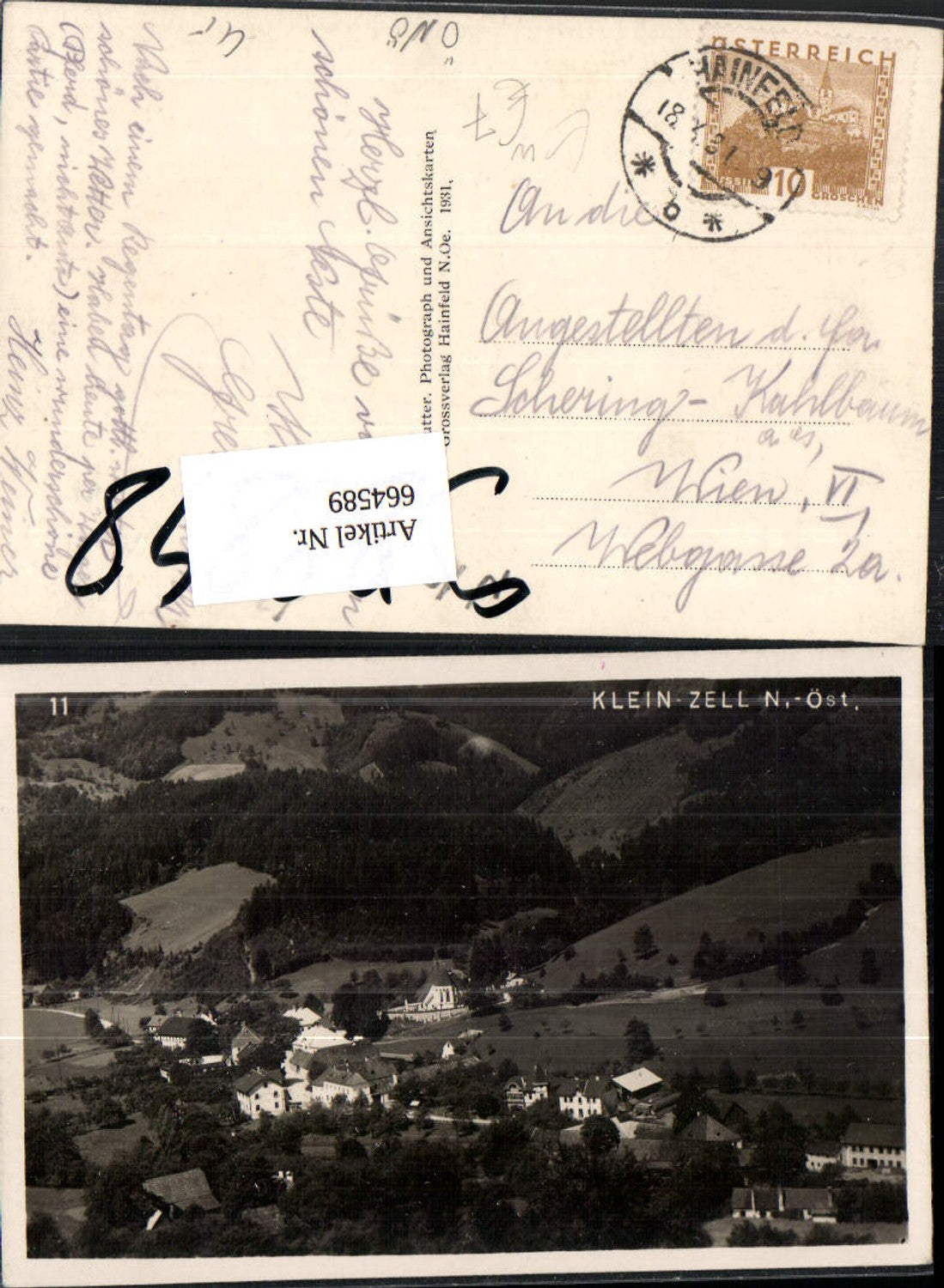 664589,Foto Ak Kleinzell Totale