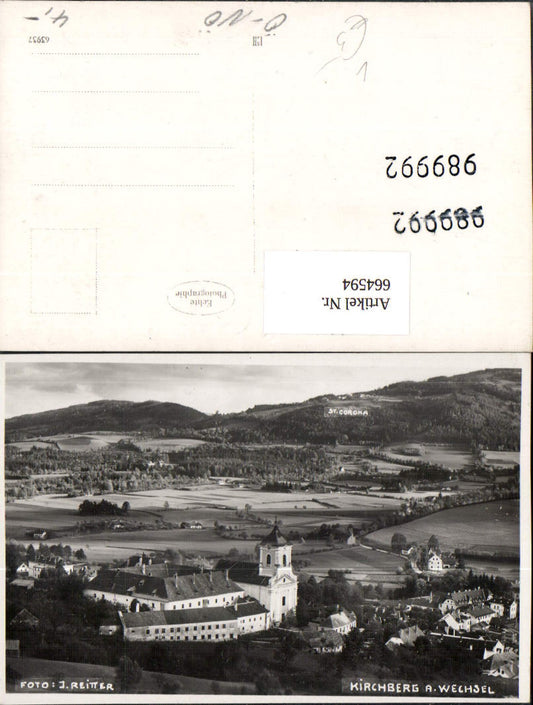 664594,Foto Ak Kirchberg a. Wechsel Ansicht pub J. Reitter
