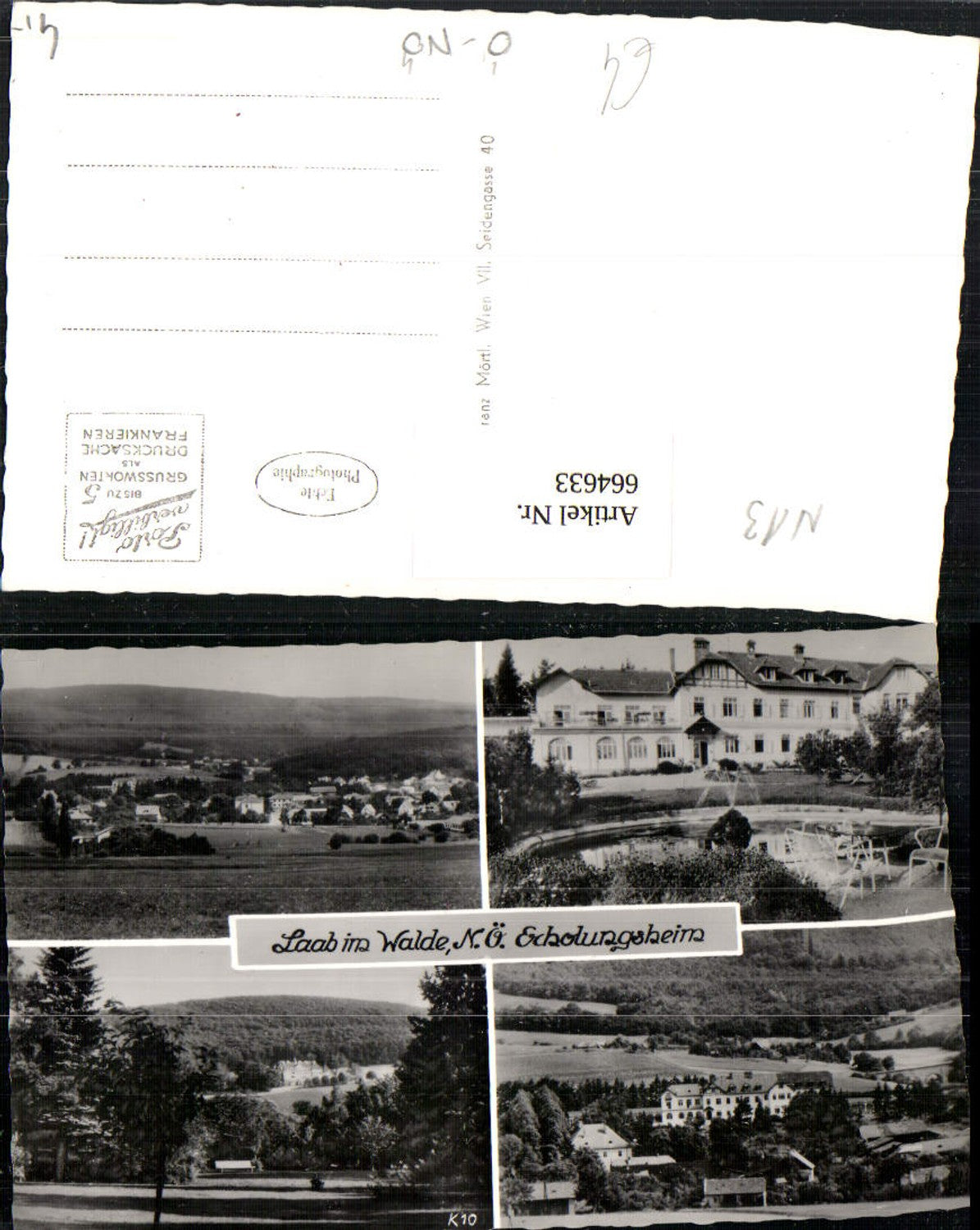 664633,Mehrbild Ak Laab im Walde Erholungsheim