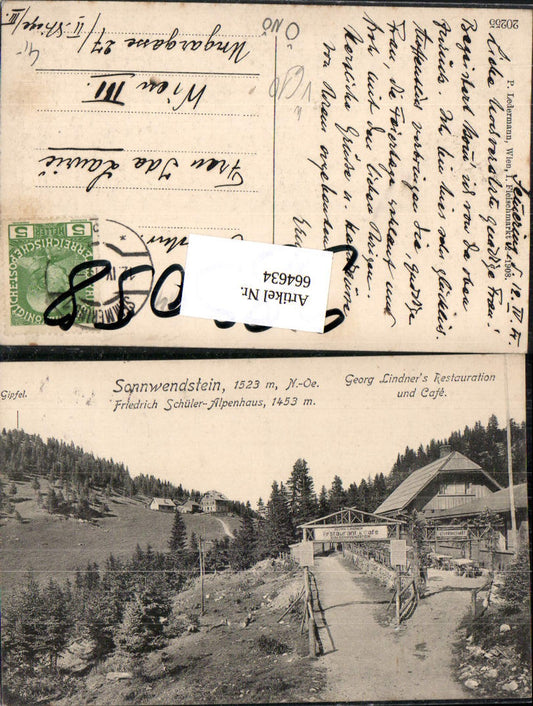 664634,Sonnwendstein Friedrich-Schüler-Alpenhaus Semmering pub P. Ledermann 20255