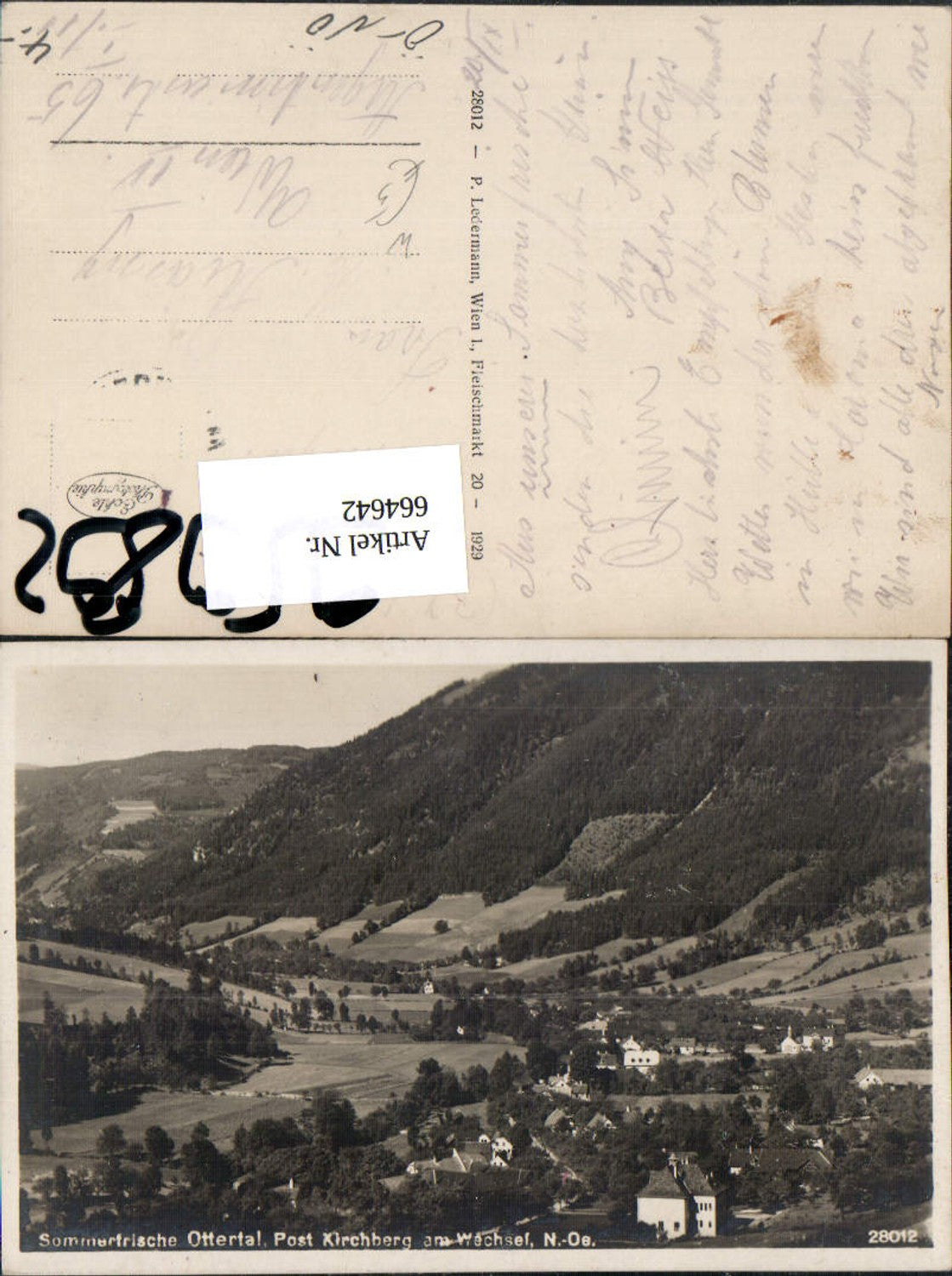 664642,Foto Ak Ottertal Otterthal b. Kirchberg a. Wechsel