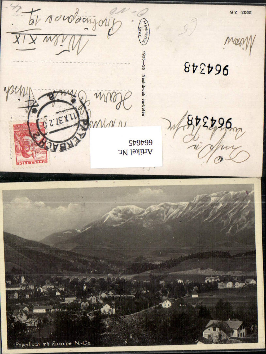 664645,Payerbach mit Raxalpe
