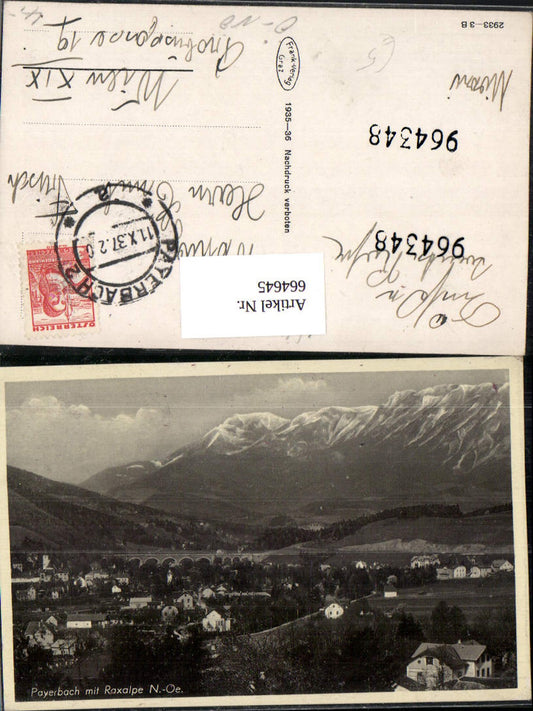 664645,Payerbach mit Raxalpe