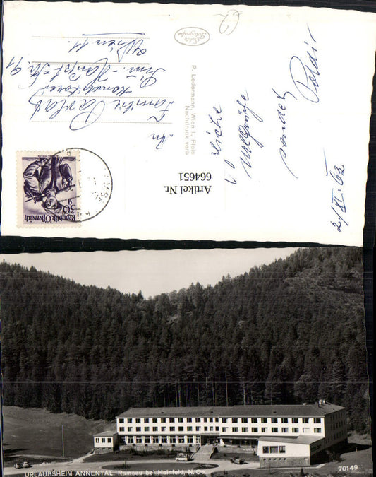 664651,Foto Ak Urlaubsheim Annental Ramsau b. Hainfeld