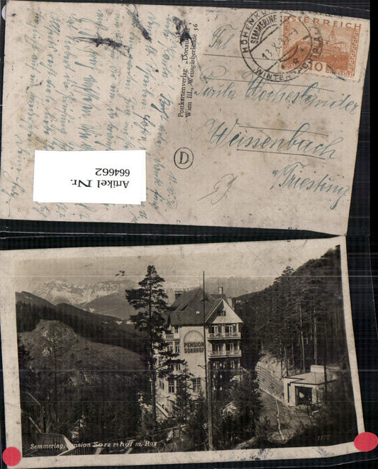 664662,Semmering Pension Sonnhof m. Rax