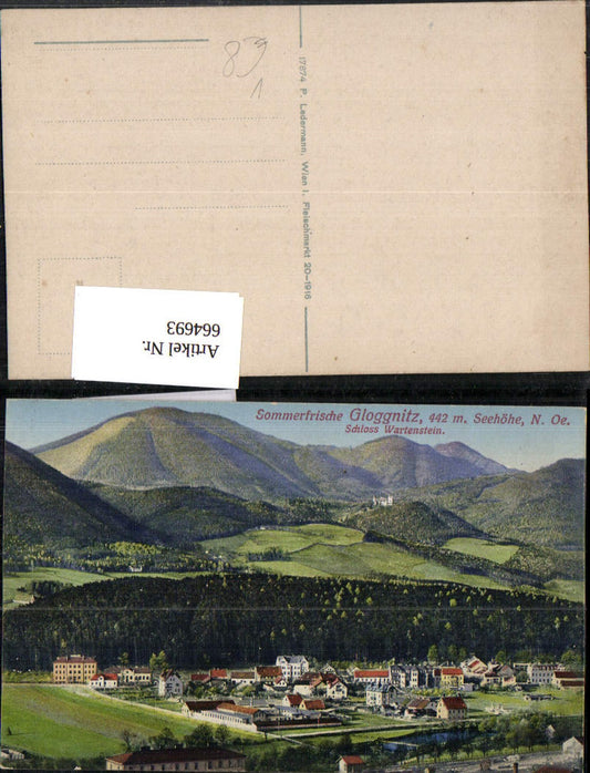 664693,Gloggnitz Schloss Wartenstein pub P. Ledermann 17874