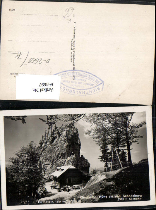 664697,Foto Ak Reichenau an der Rax Kienthaler-Hütte pub P. Ledermann