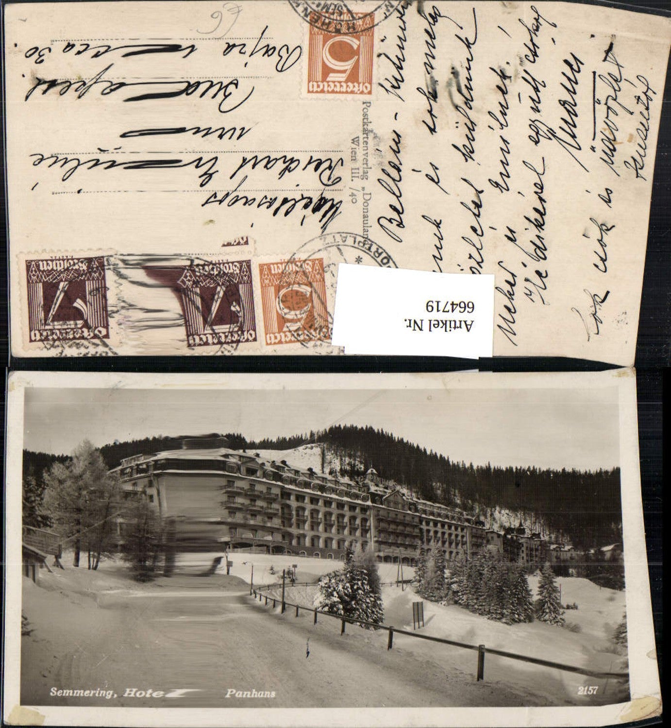 664719,Semmering Hotel Panhans im Winter