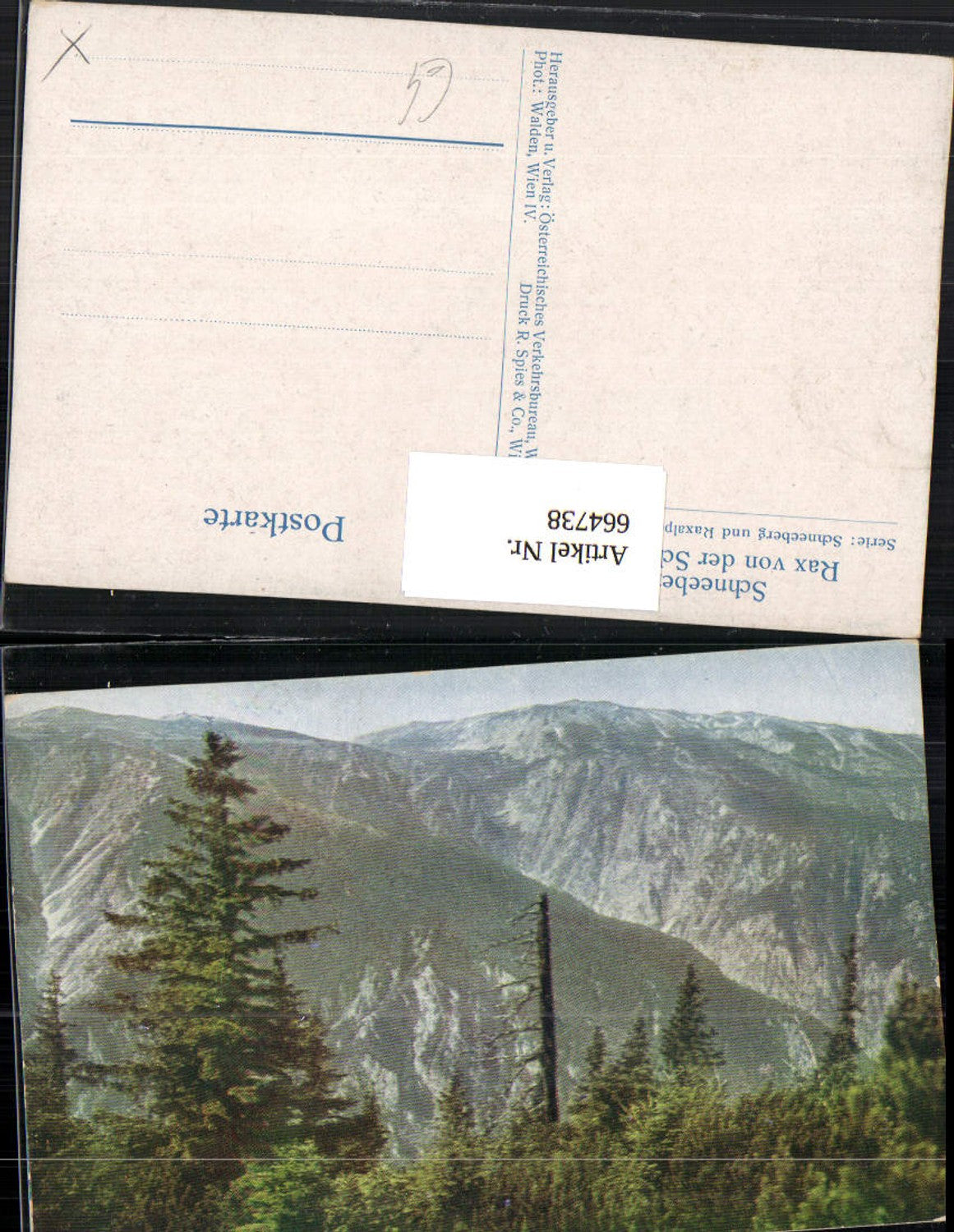 664738,Schneeberg Rax v. d. Schönleiten Reichenau a. d. Rax