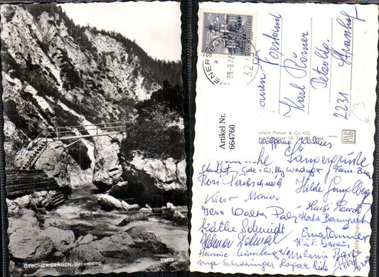 664760,Foto Ak Ötschergräben Doppelsteg Mitterbach am Erlaufsee