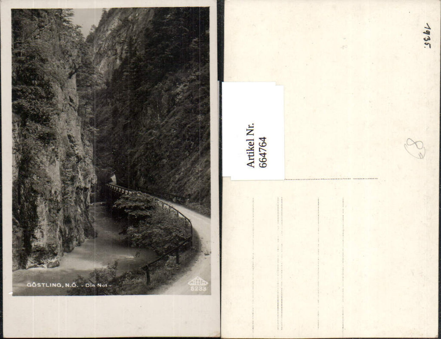 664764,Foto Ak Göstling a. d. Ybbs Die Not