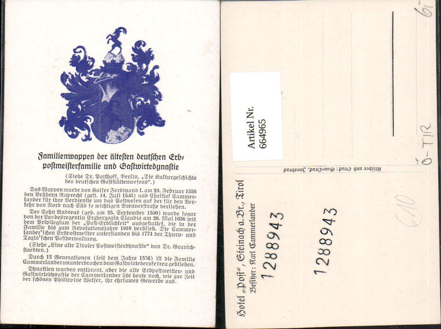 Alte Ansichtskarte – Old Postcard