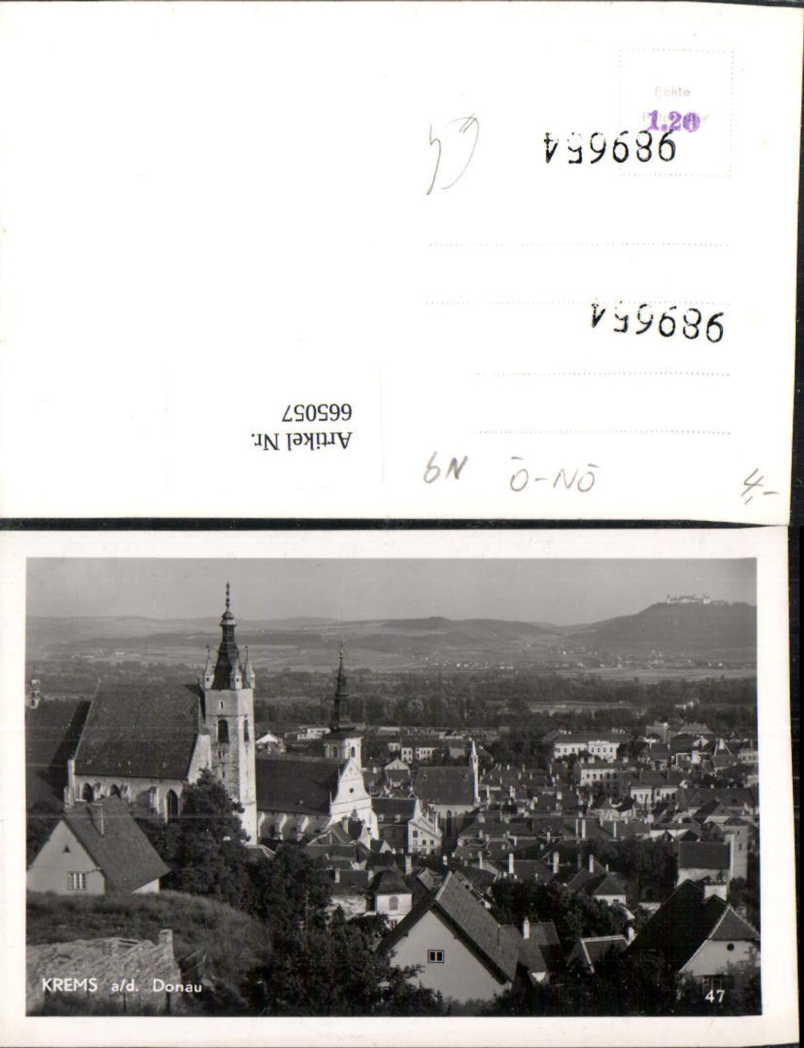 665057,Foto Ak Krems a. d. Donau Ansicht