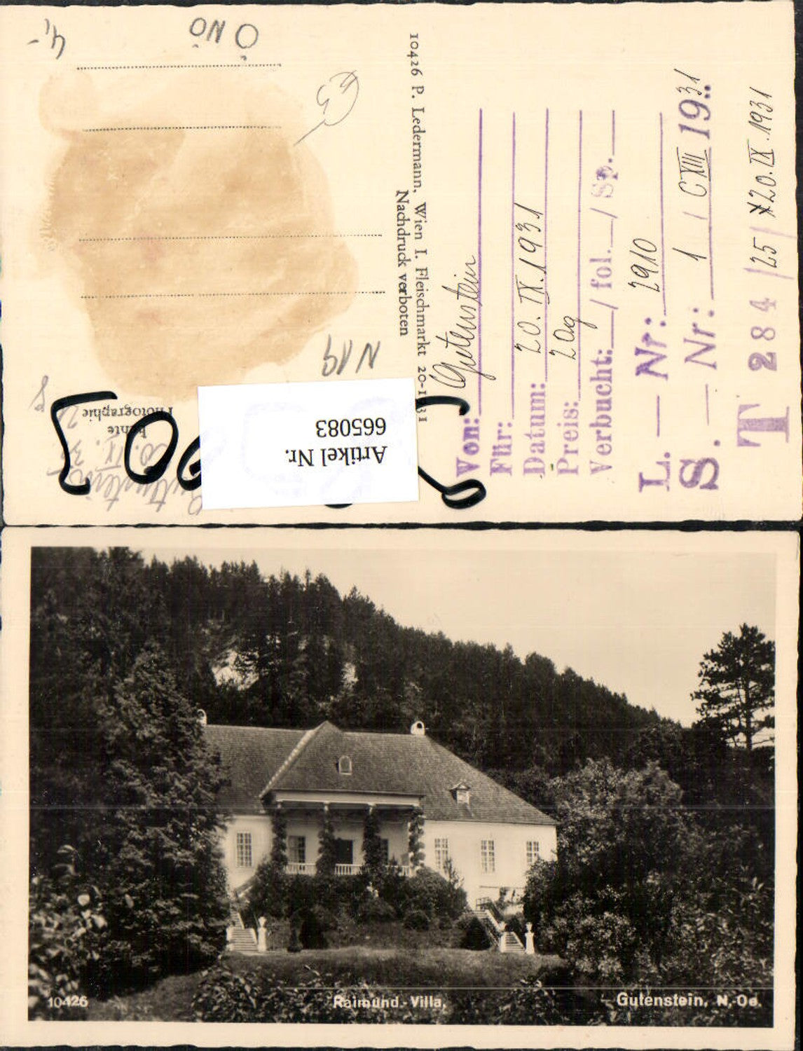 Alte Ansichtskarte – Old Postcard