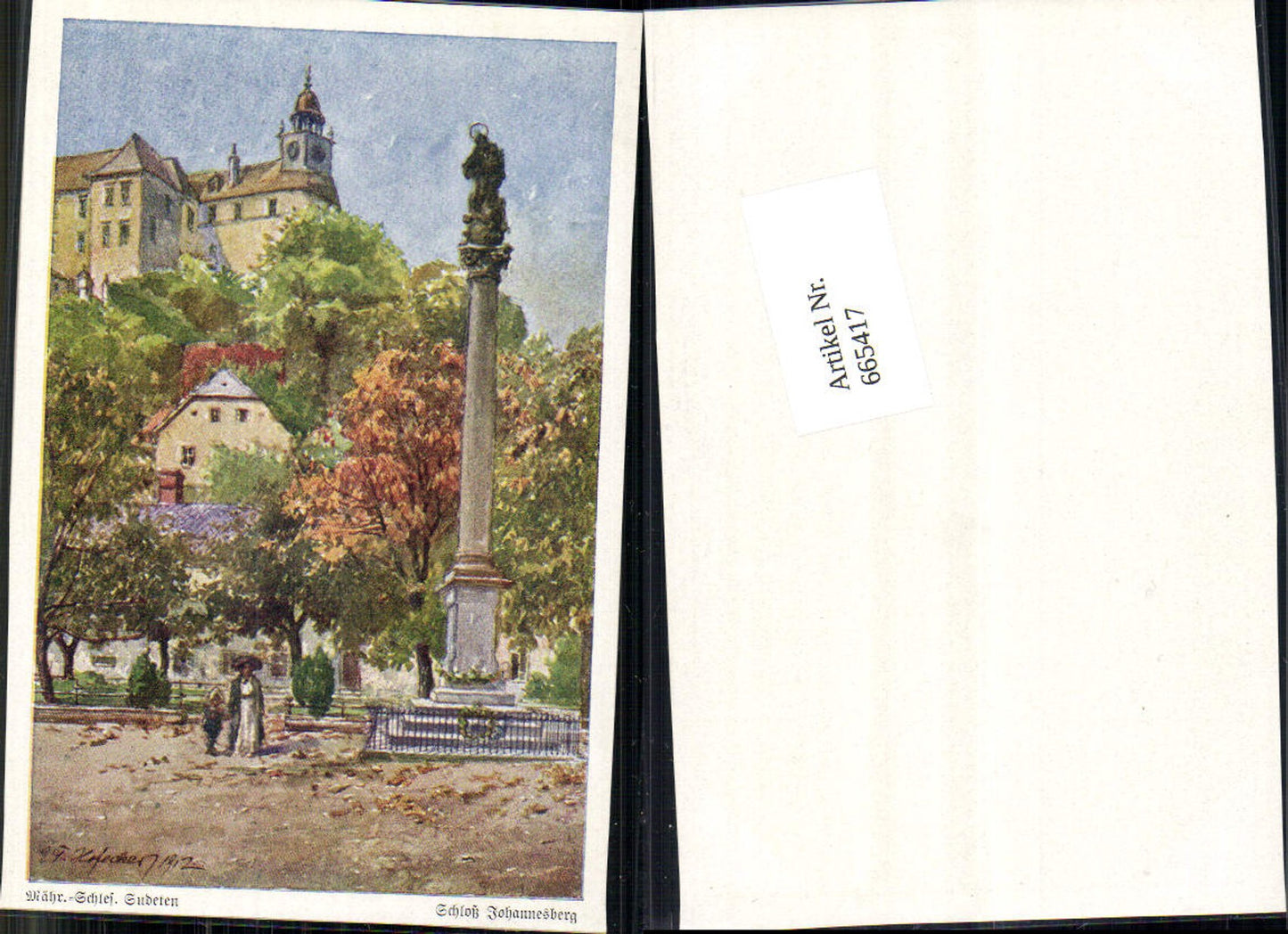 REPRO Deutscher Schulverein Mährisch Schlesien Johannesberg Schloss