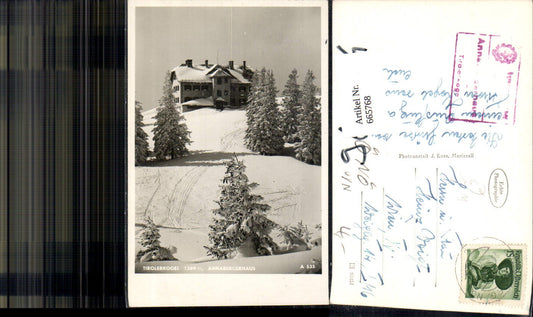 665768,Foto Ak  Annaberg bei Mariazell Tirolerkogel Annabergerhaus i. Winter