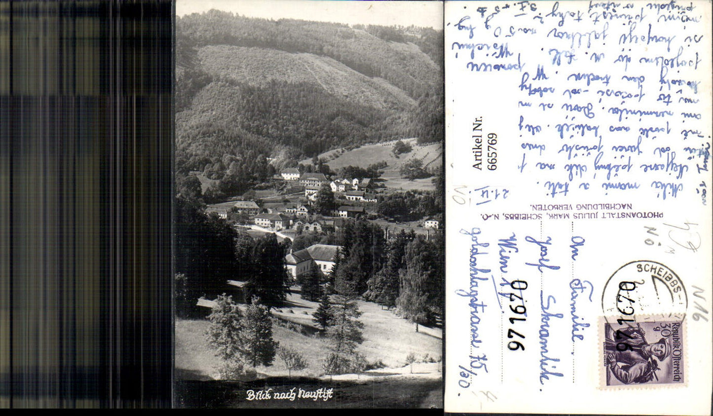 665769,Foto Ak Blick nach Neustift Gemeinde Scheibbs