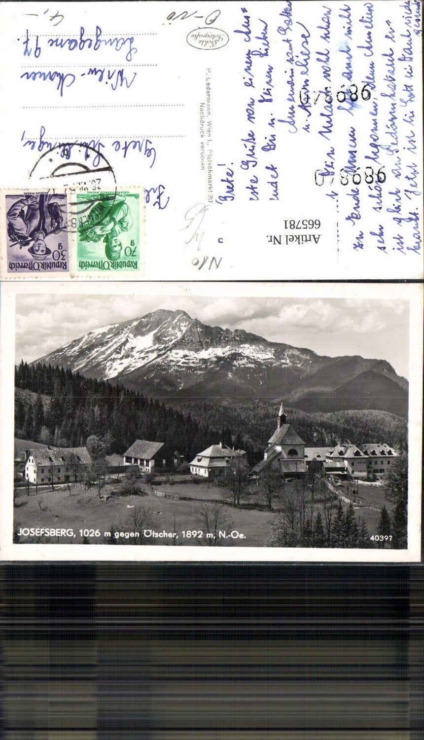 665781,Foto Ak Josefsberg geg. Ötscher Annaberg