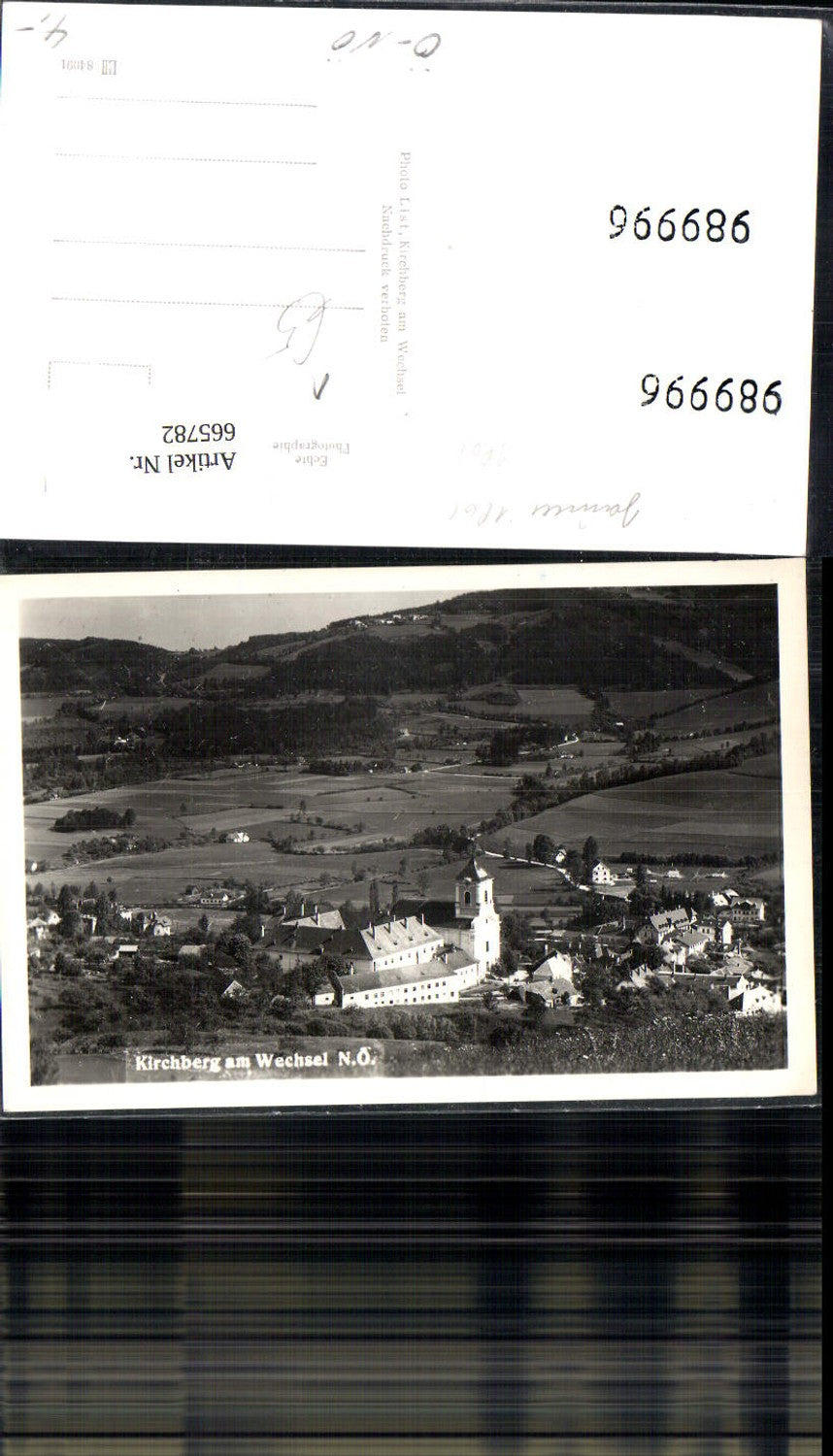 665782,Foto Ak Kirchberg a. Wechsel