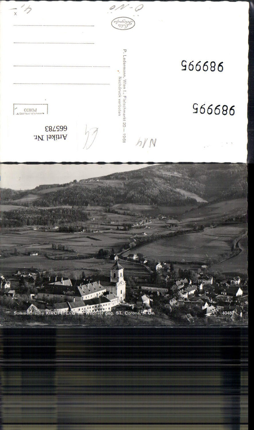 665783,Foto Ak Kirchberg a. Wechsel geg. St Corona