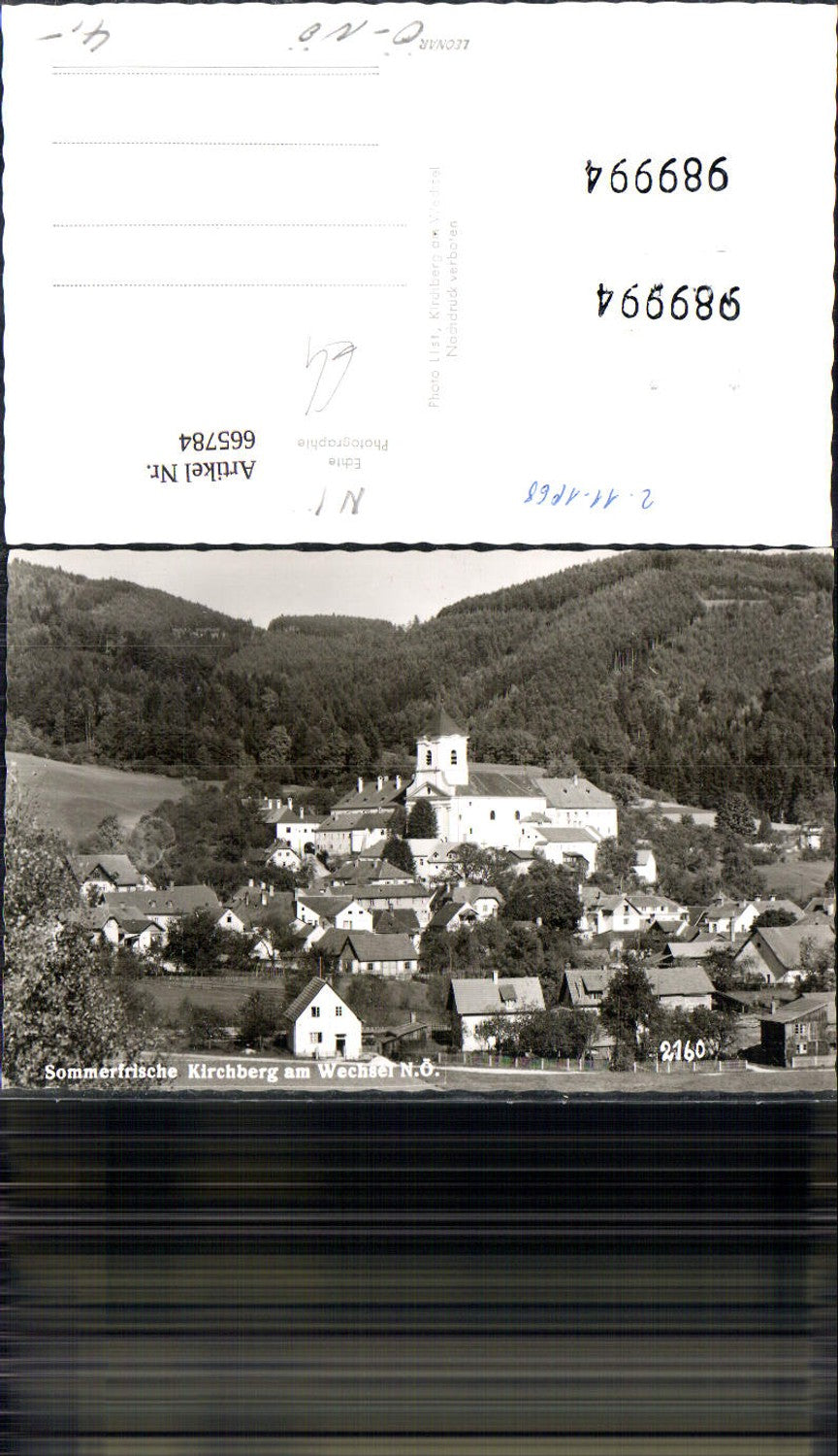 665784,Foto Ak Kirchberg a. Wechsel