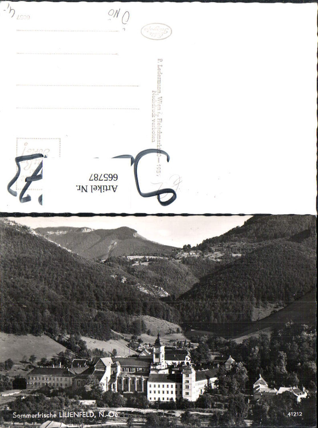 665787,Foto Ak Lilienfeld Ansicht Stift