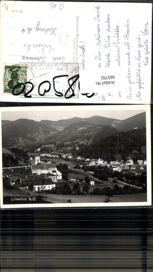 665792,Foto Ak Lilienfeld Ansicht mit Stift