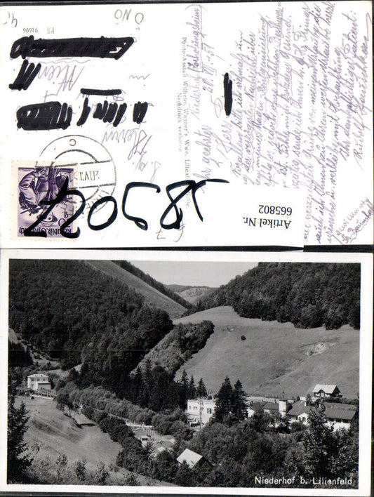 665802,Foto Ak Niederhof b. Lilienfeld