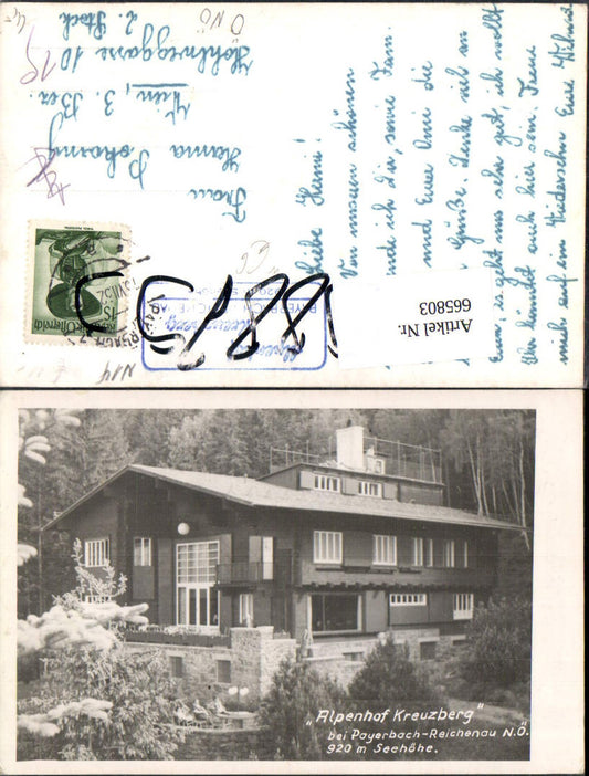 665803,Foto Ak Alpenhof Kreuzberg Payerbach Reichenau
