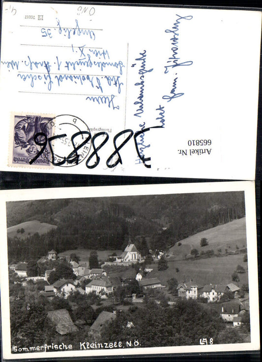 665810,Foto Ak Kleinzell Ansicht m. Kirche