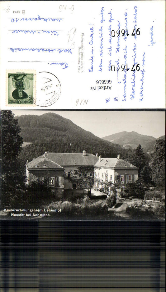 665816,Foto Ak Neustift b. Scheibbs Kindererholungsheim Lehenhof