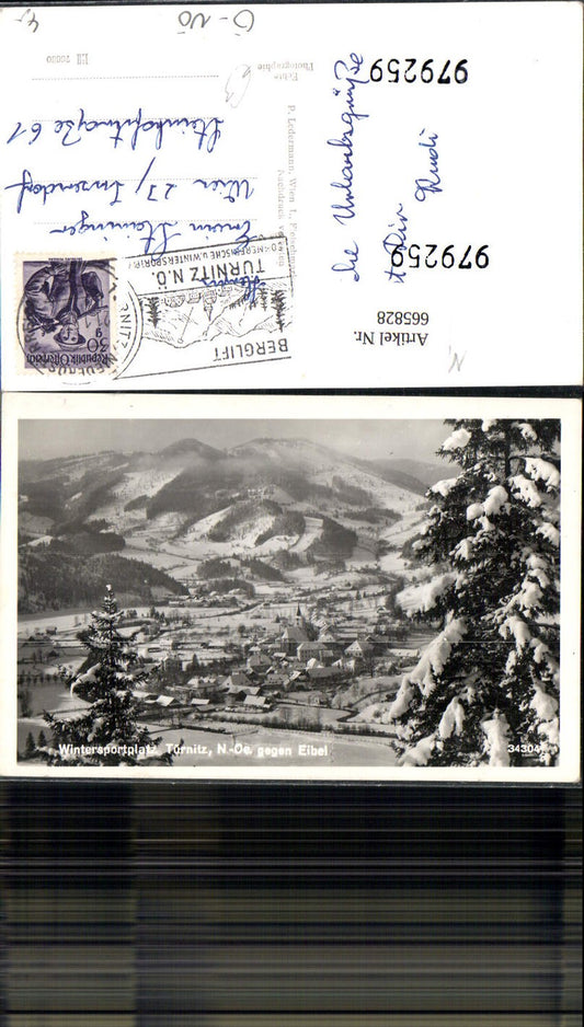 665828,Foto Ak Türnitz geg. Eibel im Winter