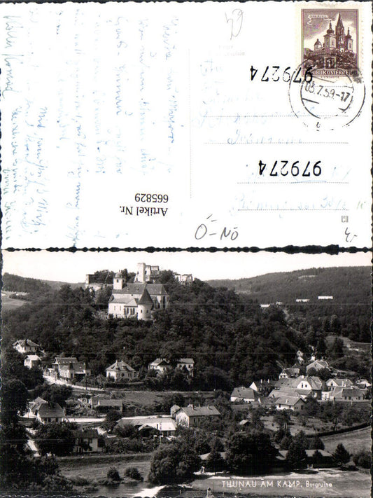 665829,Foto Ak Thunau a. Kamp Burgruine Gars am Kamp