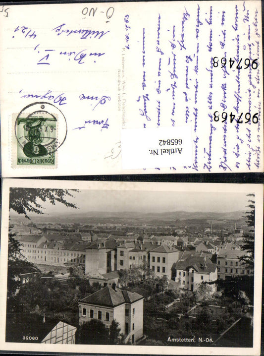 665842,Foto Ak Amstetten Ansicht 1953