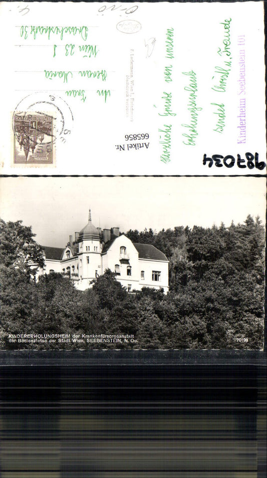 665856,Foto Ak Seebenstein Kindererholungsheim