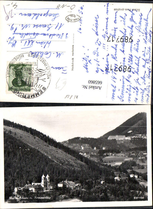 665860,Foto Ak Maria Schutz a. Semmering Schottwien