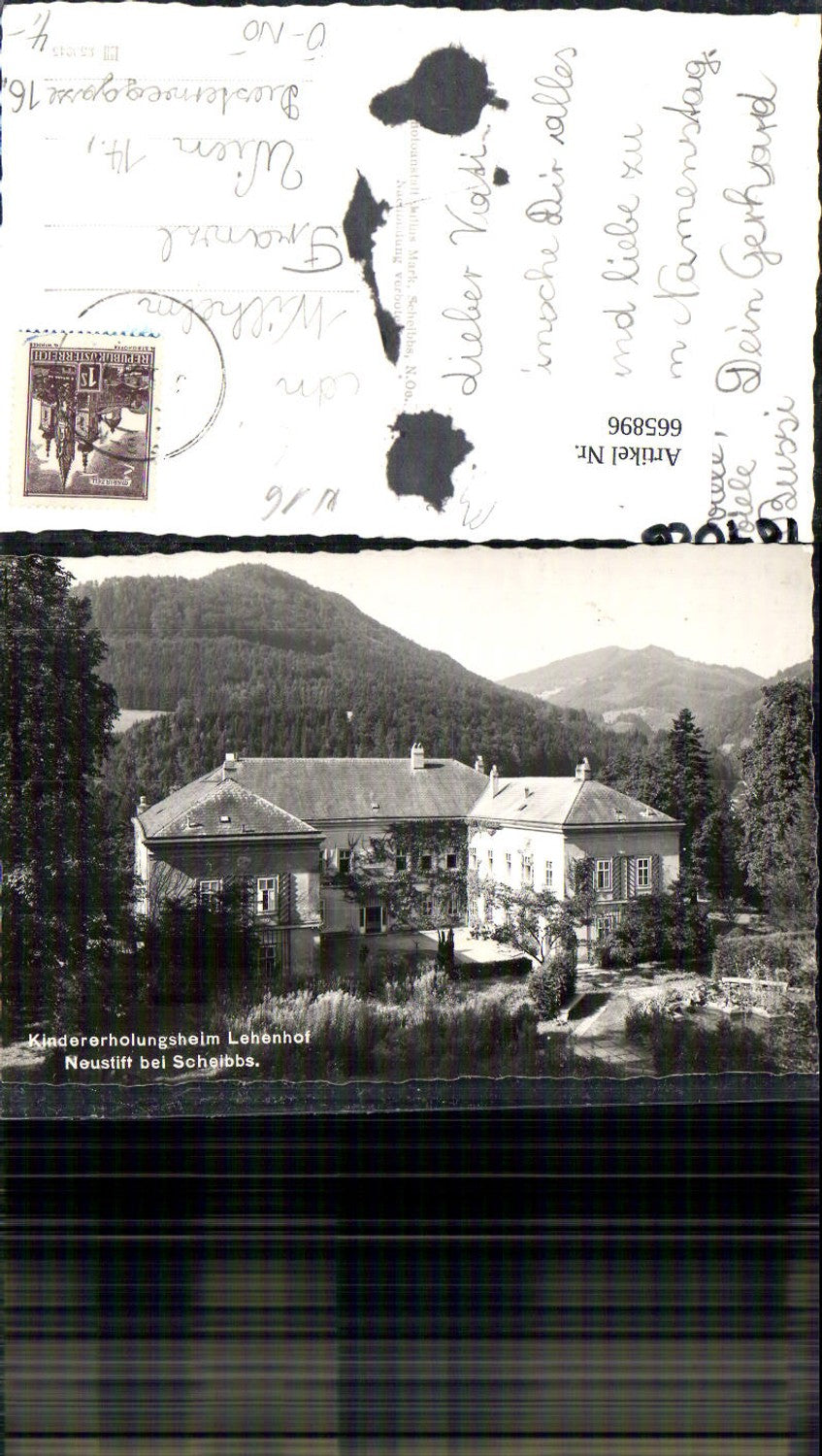 665896,Foto Ak Neustift b. Scheibbs Kindererholungsheim Lehenhof