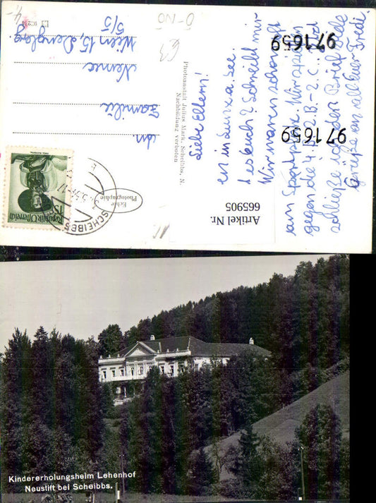 665905,Foto Ak Neustift b. Scheibbs Kindererholungsheim Lehenhof