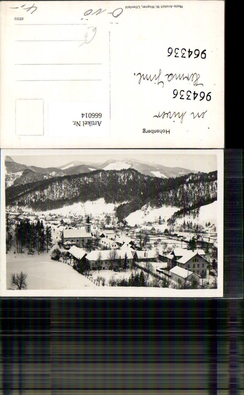 666014,Foto Ak Hohenberg m. Gippel im Winter