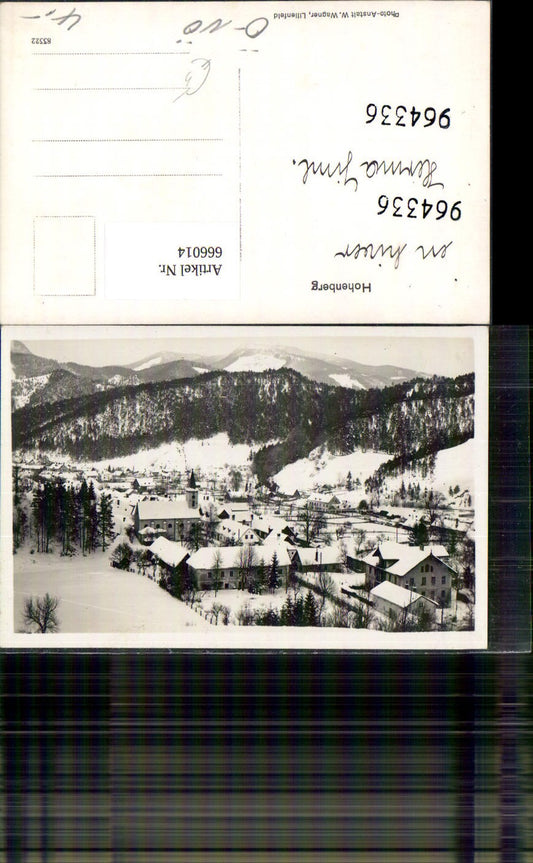 666014,Foto Ak Hohenberg m. Gippel im Winter